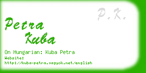 petra kuba business card